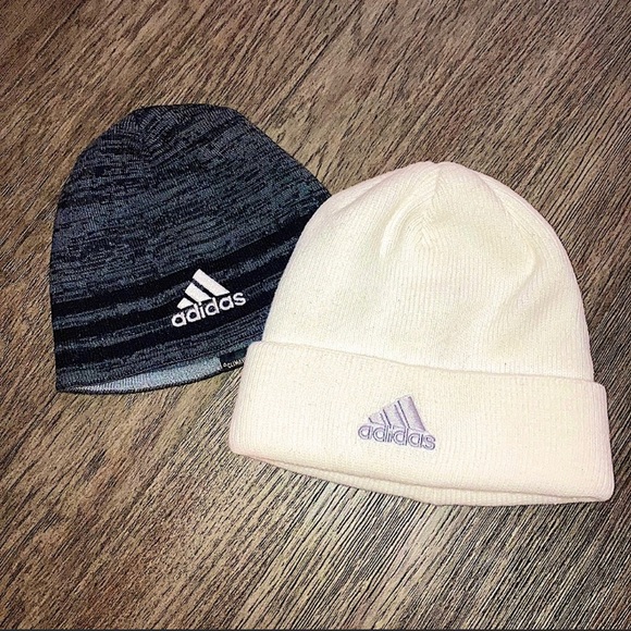 adidas Other - NWOT/ADIDAS HATS.Off-white & reversible striped gray w/Climax logo’s Bundle/set
